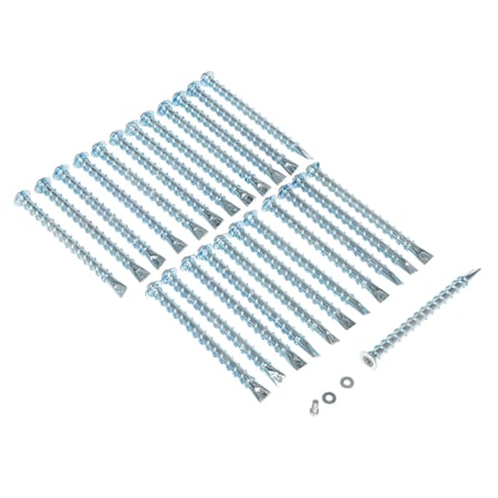 Vestil Steel, 4 Height, 12 Length, 8, Silver RSH-108-HD-AK-KIT